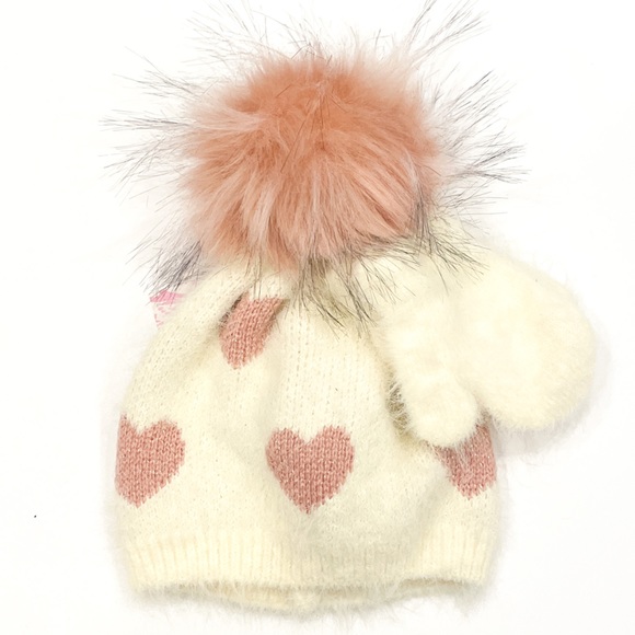 CURLS & PEARLS COUTURE Hat and Mitten Set Toddler - Picture 1 of 1